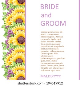 Wedding invitation cards with floral elements.