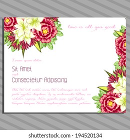 Wedding invitation cards with floral elements.