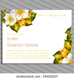 Wedding invitation cards with floral elements.
