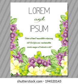 Wedding invitation cards with floral elements.