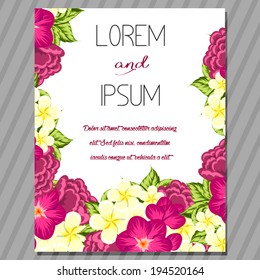 Wedding invitation cards with floral elements.