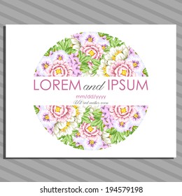 Wedding invitation cards with floral elements.