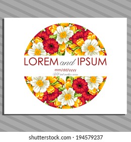 Wedding invitation cards with floral elements.
