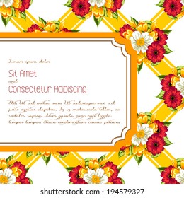 Wedding invitation cards with floral elements.