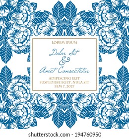 Wedding invitation cards with floral elements.