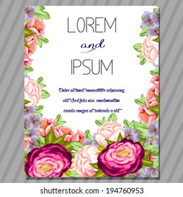 Wedding invitation cards with floral elements.