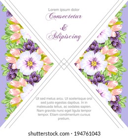 Wedding invitation cards with floral elements.