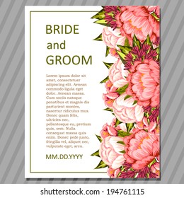 Wedding invitation cards with floral elements.