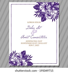 Wedding invitation cards with floral elements.