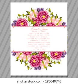 Wedding invitation cards with floral elements.