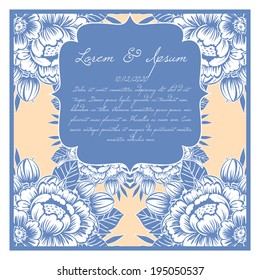 Wedding invitation cards with floral elements.