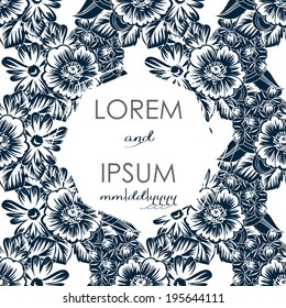 Wedding invitation cards with floral elements.