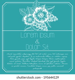 Wedding invitation cards with floral elements.