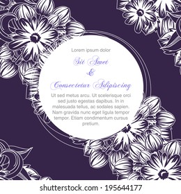 Wedding invitation cards with floral elements.
