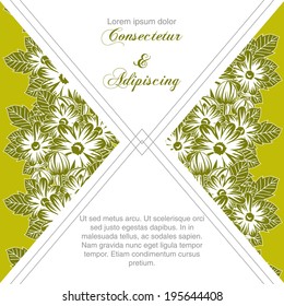 Wedding invitation cards with floral elements.