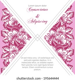 Wedding invitation cards with floral elements.