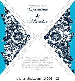 Wedding invitation cards with floral elements.