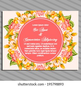 Wedding invitation cards with floral elements.