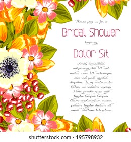 Wedding invitation cards with floral elements.