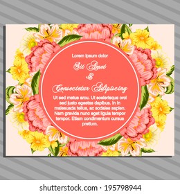 Wedding invitation cards with floral elements.