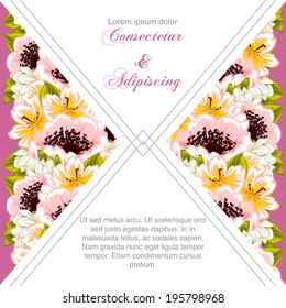 Wedding invitation cards with floral elements.