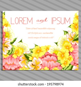 Wedding invitation cards with floral elements.