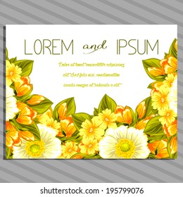 Wedding invitation cards with floral elements.