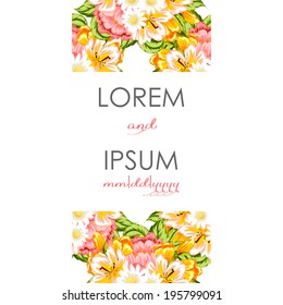 Wedding invitation cards with floral elements.