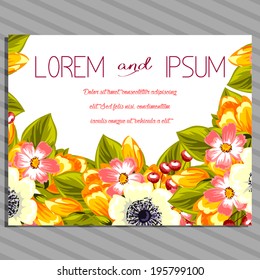 Wedding invitation cards with floral elements.
