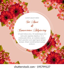 Wedding invitation cards with floral elements.