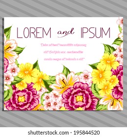 Wedding invitation cards with floral elements.