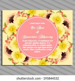 Wedding invitation cards with floral elements.