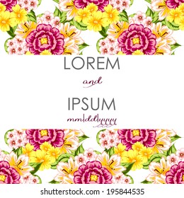 Wedding invitation cards with floral elements.
