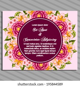 Wedding invitation cards with floral elements.