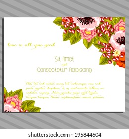 Wedding invitation cards with floral elements.