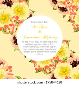 Wedding invitation cards with floral elements.