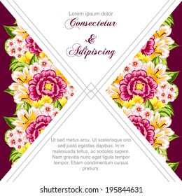 Wedding invitation cards with floral elements.