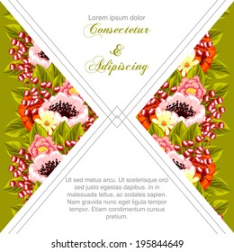 Wedding invitation cards with floral elements.