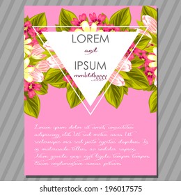 Wedding invitation cards with floral elements.