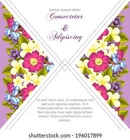 Wedding invitation cards with floral elements. Wedding invitation cards with floral elements.