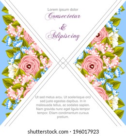 Wedding invitation cards with floral elements.