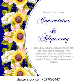 Wedding invitation cards with floral elements. Wedding invitation cards with floral elements.
