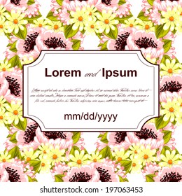 Wedding invitation cards with floral elements.