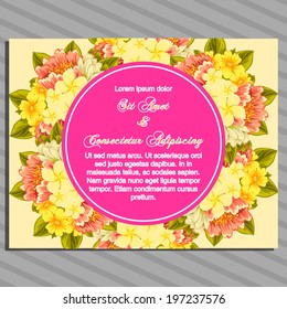 Wedding invitation cards with floral elements.