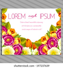Wedding invitation cards with floral elements.