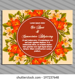 Wedding invitation cards with floral elements.