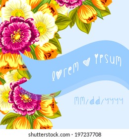 Wedding invitation cards with floral elements.
