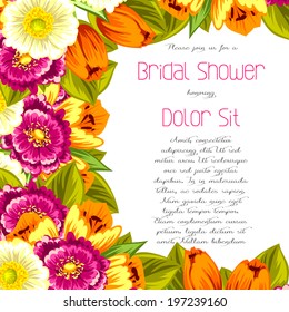 Wedding invitation cards with floral elements.