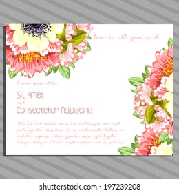 Wedding invitation cards with floral elements.