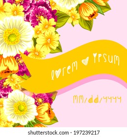 Wedding invitation cards with floral elements.